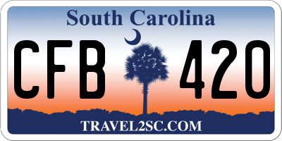 SC license plate CFB420