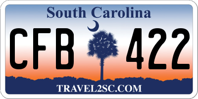 SC license plate CFB422