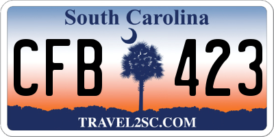 SC license plate CFB423