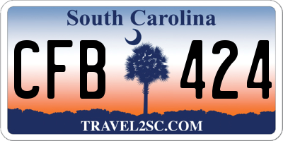 SC license plate CFB424