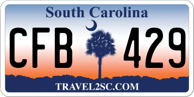 SC license plate CFB429