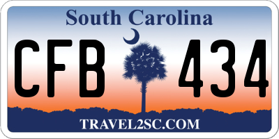 SC license plate CFB434