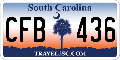 SC license plate CFB436