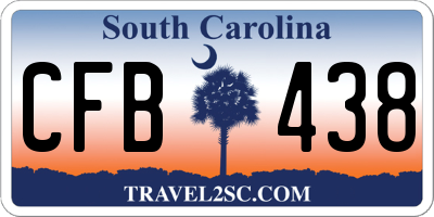 SC license plate CFB438