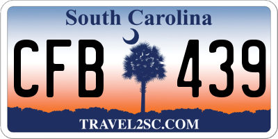 SC license plate CFB439