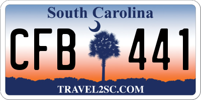SC license plate CFB441
