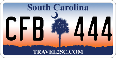 SC license plate CFB444