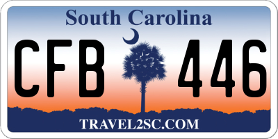 SC license plate CFB446