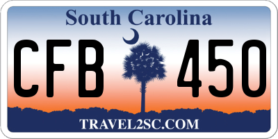 SC license plate CFB450