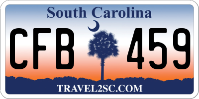 SC license plate CFB459