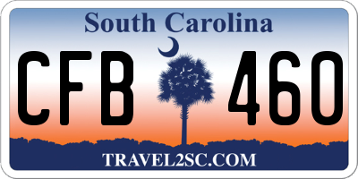 SC license plate CFB460