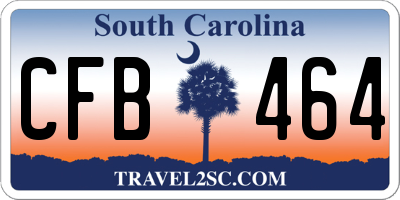 SC license plate CFB464