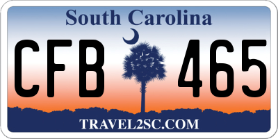 SC license plate CFB465
