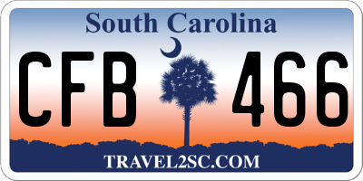 SC license plate CFB466