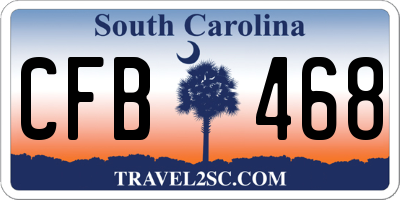 SC license plate CFB468