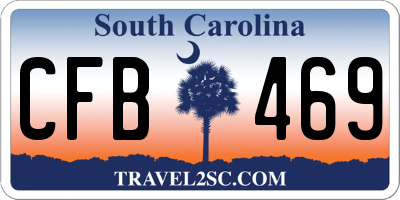SC license plate CFB469