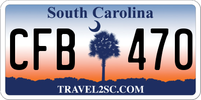 SC license plate CFB470