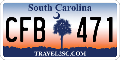 SC license plate CFB471