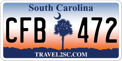SC license plate CFB472