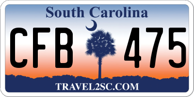 SC license plate CFB475