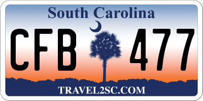 SC license plate CFB477