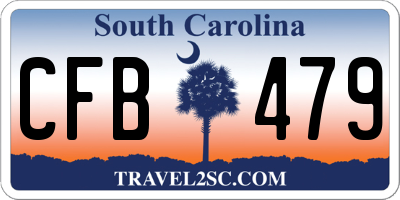 SC license plate CFB479