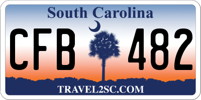SC license plate CFB482