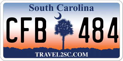 SC license plate CFB484