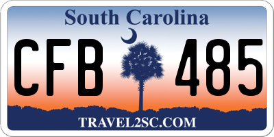 SC license plate CFB485