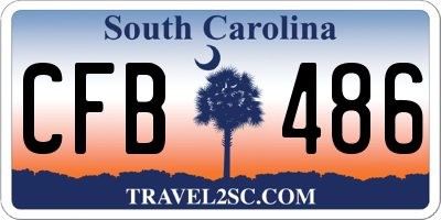 SC license plate CFB486