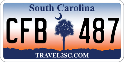 SC license plate CFB487