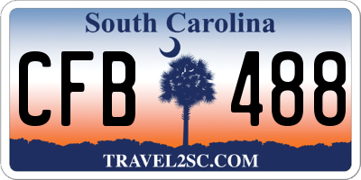 SC license plate CFB488