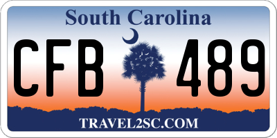 SC license plate CFB489