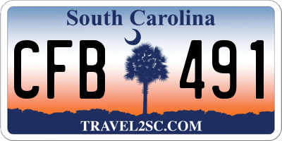 SC license plate CFB491