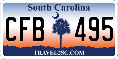 SC license plate CFB495