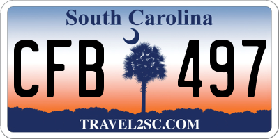SC license plate CFB497