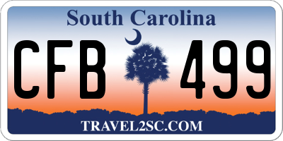 SC license plate CFB499