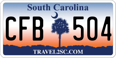 SC license plate CFB504