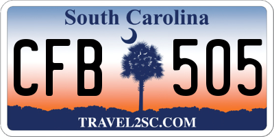 SC license plate CFB505