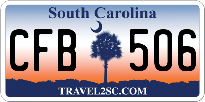 SC license plate CFB506