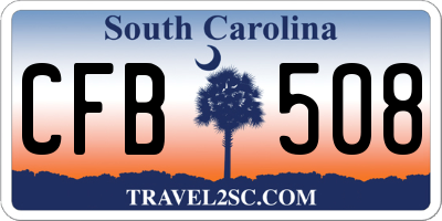 SC license plate CFB508
