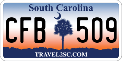 SC license plate CFB509