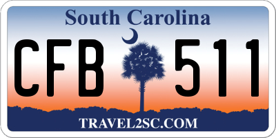 SC license plate CFB511
