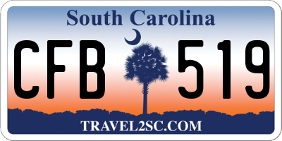 SC license plate CFB519