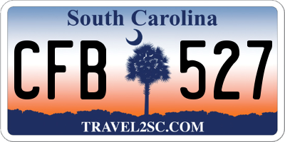 SC license plate CFB527