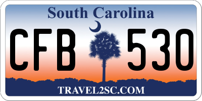 SC license plate CFB530