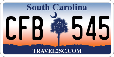 SC license plate CFB545