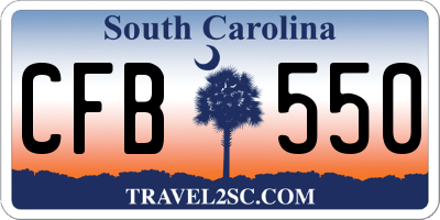 SC license plate CFB550