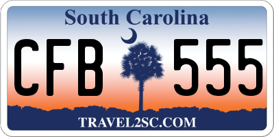 SC license plate CFB555