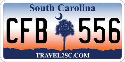 SC license plate CFB556
